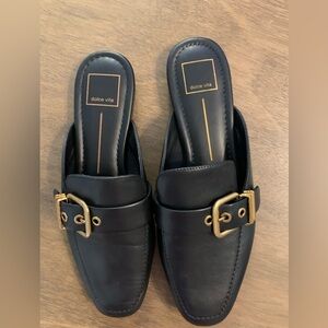 Dolce Vita Black Leather Loafers Women’s Size 9
